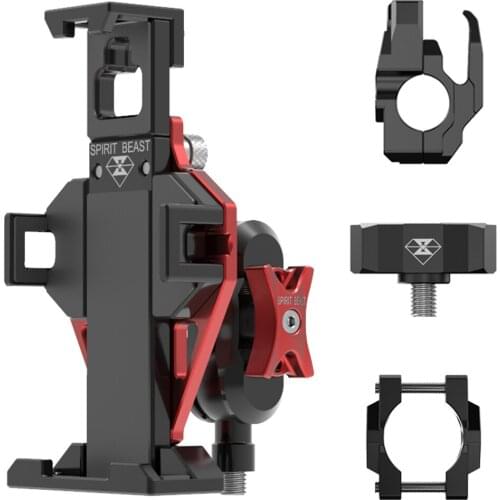 SPIRIT BEAST Motorcycle Mobile Phone Holder GPS Navigation Frame Stand Universal Scooter Cellphone Bracket for Below 6.9'' Phone
