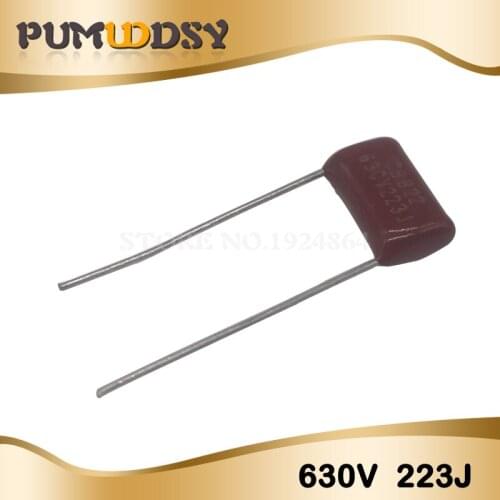 10PCS 630V223J 22NF Pitch 10MM 223 630V 0.022uF CBB Polypropylene film capacitor