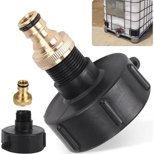 1Pc New S60x6 3/4" Adapter IBC To Plug Garden Hose Faucet Container Water Tank Connection Joint Replacement