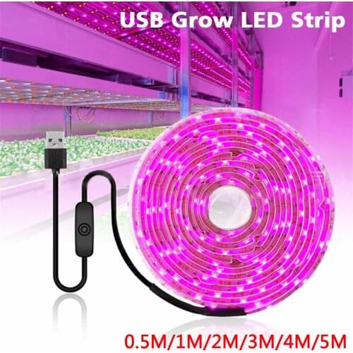 0.5/1/2/3/4/5m Full Spectrum LED grow light for Indoor Greenhouse grow tent plant grow light