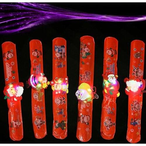 Led Christmas Bangle Watch Boys Girls Flash Wrist Band Light Glow Bracelets for Santa Claus Christmas Glowing Party Supplies