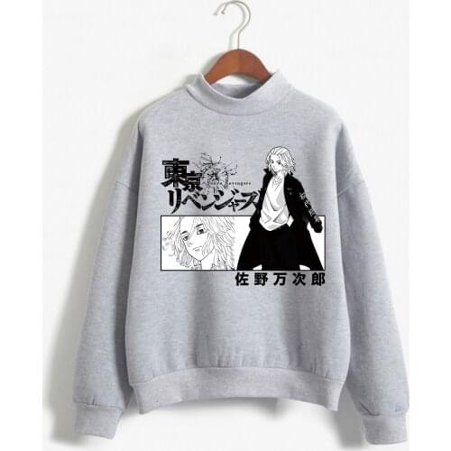 Tokyo Revengers Crewneck Hoodies Japanese Anime Manjiro Sano Print Men Women Loose Solid Sweater Streetwear Casual Sweatshirts