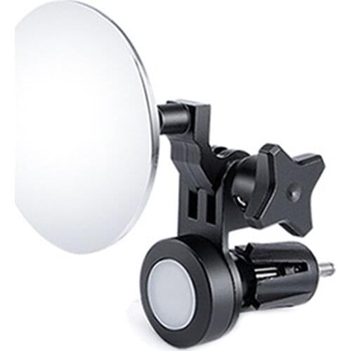 Universal Bicycle Motorcycle Rearview Handlebar Wide-angle Convex Mirror with light Cycling Rear View 360 Rotate Adjustable