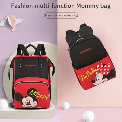 Disney Large Capacity Diaper Bag Backpack Waterproof Maternity Bag Nappy Bag Mummy Travel Bag For Stroller Send Free 1Piar Hooks
