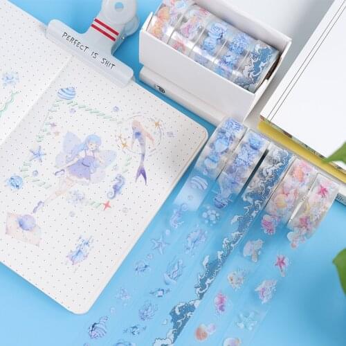 Washi Tape 5Pcs/Set Stickers Washitape School Supplies Stationery Starry Sky Masking Tape Cute Cintas Decorativas Washi Tape Set