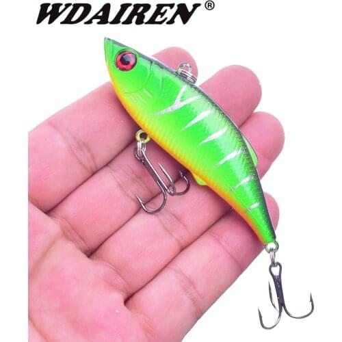 1Pcs vibration Sinking Fishing Hard Lure 7.5cm 9.5g Vib Winter Ice sea Fishing Bait Wobblers Lures Saltwater Fishing Tackle