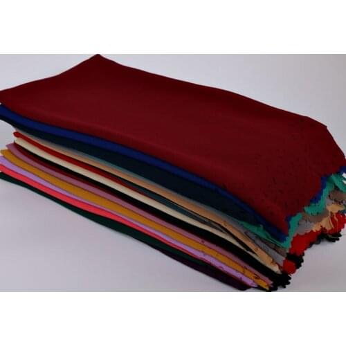 12 pieces/lot) 2017 popular chiffon big size muslim plain flower shawls hijab muslim scarves GYW26