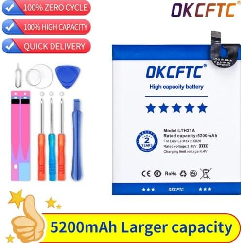 LTH21A 5200mAh For Letv LeEco LeMax2 X822 X829 Le Phone Le MAX 2/5.7inch/X821 X820 Mobile Phone Replacement Battery