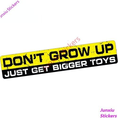 Car Stickers DON'T GROW UP Creative Cover Scratches Decals Funny 4x4 Offroad 4wd Waterproof Car Styling Accessories PVC15x3cm