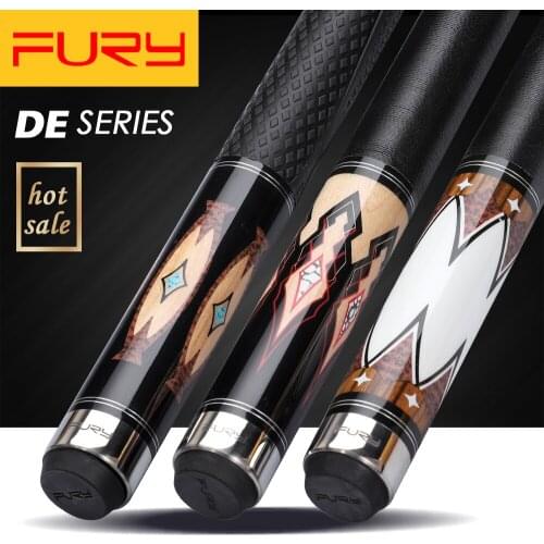 Fury Billiard Pool Cue DE Series 11.75mm 13mm Tiger Tip 147cm Length Professional Maple Shaft FURY Quick Joint Billiard Stick