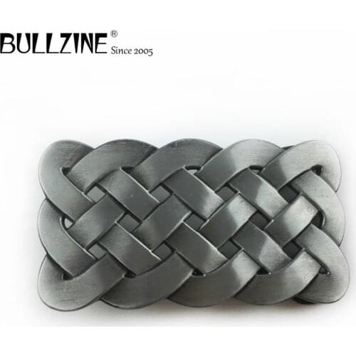 Bullzine retro zinc alloy custom western knot belt buckle cowboy jeans gift belt buckle FP-02752 suitable for 4cm width belt