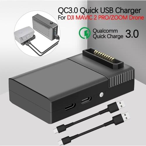For DJI MAVIC 2 PRO ZOOM Drone Battery Fast USB Charger QC3.0 Quick Charging Accessories