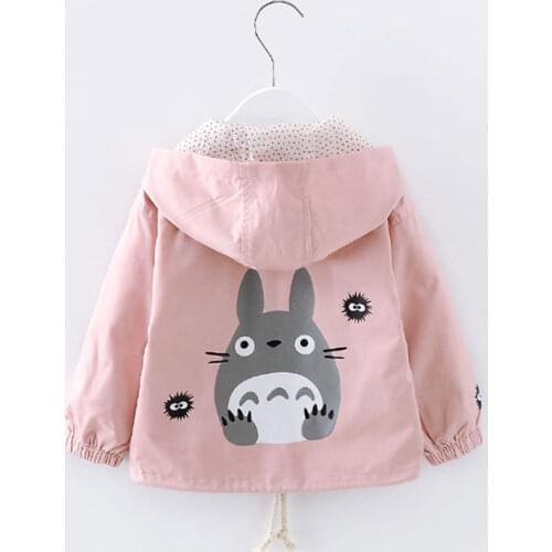 Childrens Girl Cartoon Hooded Jackets Warm Clothes Outerwear Sport Toddler Coats Fashion Newborns Baby Girl Cotton Clothing