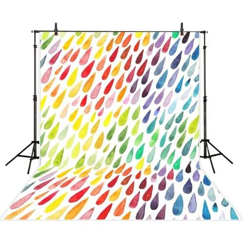 Rainbow Color Waterdrop Photography Backdrops 3x5ft Newborn Baby Photography Background Kids Photo Props Fotografia