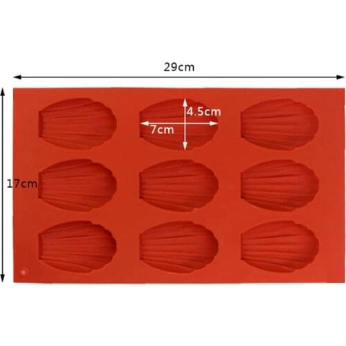Baking Mold 9 Even Food Grade Madeleine Silicone Cake Mould Shell Cake Silicone Baking Pan Mould Bakeware Tools