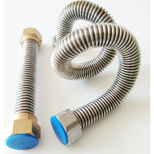 G1/2" Male Brass/Steel Nut 304 Stainless Welding Corrugated Pipe Hose Food Grade