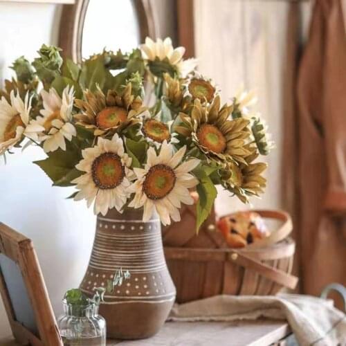 Retro Artificial Flower American Living Room Ornaments Romanticism Home Decoration Floral Art Shooting Prop Autumn Window Design