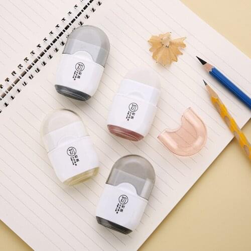 Creative Single Hole Pencil Sharpener Eraser Two in one Multifunctional Office Stationery Mini Cute School Supplies