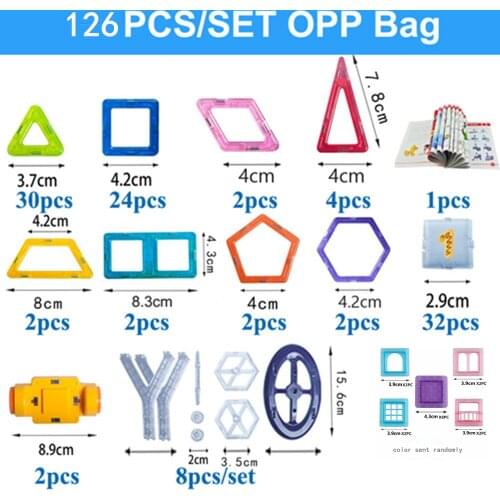 110pcs/set Mini Magnetic Construction Toys Model Building Blocks Plastic Magnetic Designer Bricks Educational Toys for Children