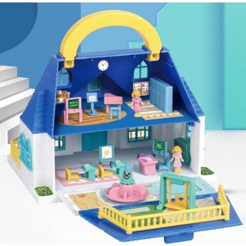 Simulation DIY Miniature Princess Doll House Villa Castle Model Educational Toy DIY Educational Toy Doll House