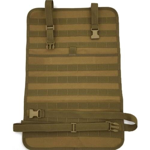 Tactical MOlle Car Seat Cover Multi-function Hanging Molle Strap Bag Outdoor Sports Hunting Shooting Accessory Pouch 55*37cm