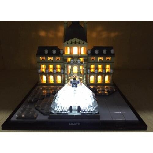 Kyglaring Led Lighting Set DIY Toys For 21024 Architecture Series Louvre Model Building Light (Not Included Building Blocks)