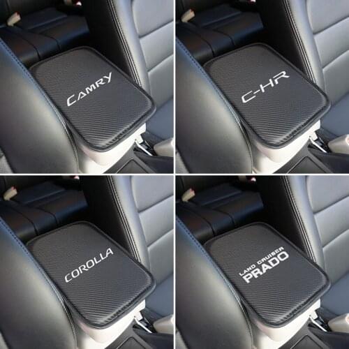 Car Armrest Pad Covers Auto Seat Armrests Storage Protection Cushion for Toyota corolla chr camry prado land cruiser