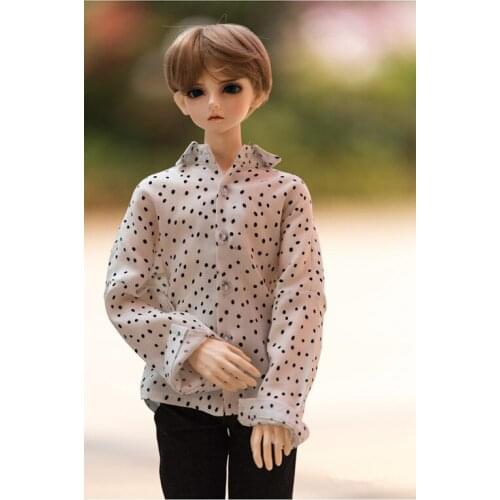 BJD doll clothes suitable for 1 / 3 1 / 4 size white fashion stand Collar Chiffon shirt doll accessories