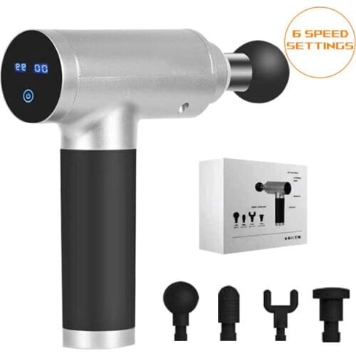 NEW LCD Display Muscle Massage Gun Relaxation Massage Gun Deep Tissue Body Massager Charging Deep Dynamic Therapy Vibrator Box