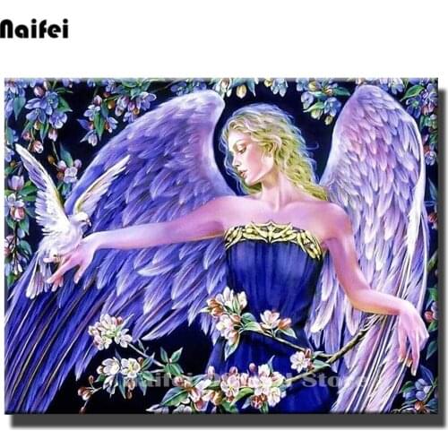 Full Square/Round Diamond 5D DIY Diamond Painting Angel Girl Embroidery Cross Stitch Rhinestone Needlework Mosaic Home Decor
