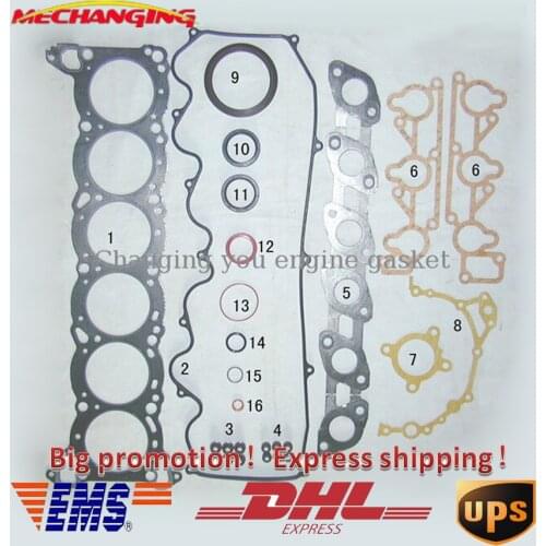 For NISSAN LAUREL ALTIMA 2.4L A31 RB24S RB30S Full Set Engine Rebuilding Kits Overhaul Gasket Kit 10101-76L26 50110400