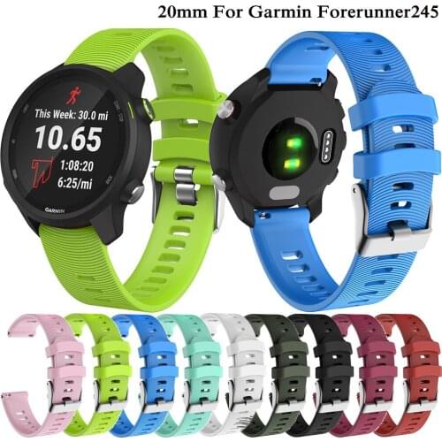 Sports Soft Silicone Replacement Watch Band wrist Strap for Garmin Forerunner 245 /645 Smart watch Bracelet Wearable accessories