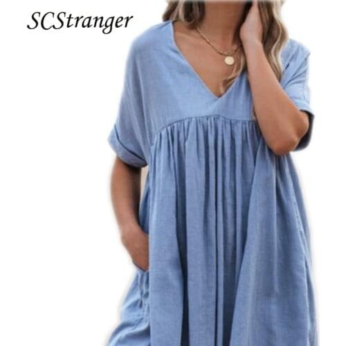 Летние платья из льна SCSTRONGER China At AliExpress