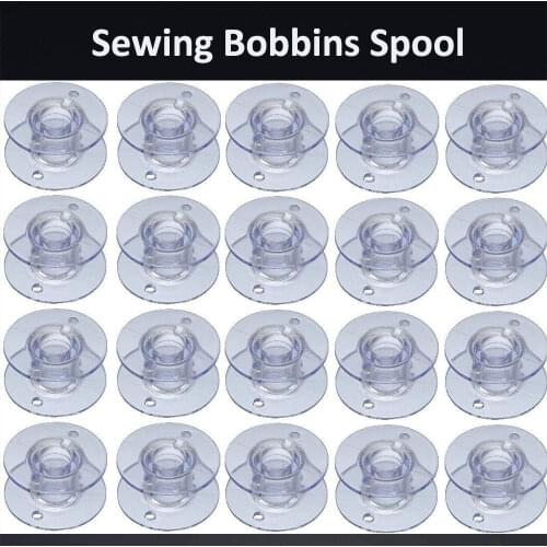 50pcs/lot Plastic Bobbins Spool Sewing Clear Bobbins Spool Empty Transparent Bobbins For Home Sewing Accessories