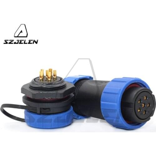 SP2110/SY2112, Waterproof Aviation Straight Quick Disconnect Electrical Plug and Socket Cable 6Pin Connector