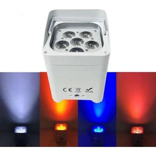 Wedding Uplight 6x18w RGBWA+UV 6 in 1 led par light wireless battery & Remote Control par light
