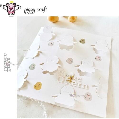 Piggy Craft metal cutting dies cut die mold Easter letter decoration Scrapbook paper craft knife mould blade punch stencils dies