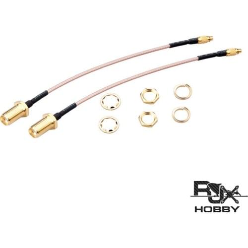 2PCS RJXHOBBY MMCX to SMA Female 120mm Low Loss Square Bent FPV Antenna Extension Cable Adapter for RC Drone FPV Racing