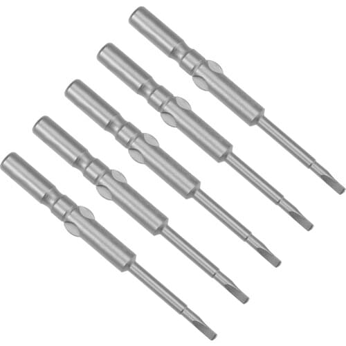 Uxcell 5pcs Triangular Bits 5mm Round Shank Magnetic TA18 Head Screwdriver 60mm Length S2 Screw Driver Bit