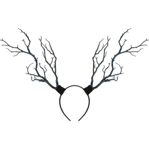 US STOCK Deer Horn Headdress Antlers Fantasy Costume Fairy Fascinator Headpiece Festival