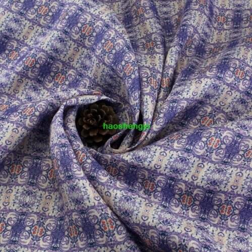 High-end original linen retro dress jacket digital printing garment fabric