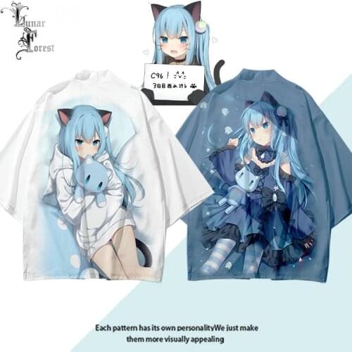 Nekoha Shizuku Cute 3D Printing Japanese Kimono Haori Yukata Women/Men Fashion Summer Casual Cool Short Sleeve Streetwear