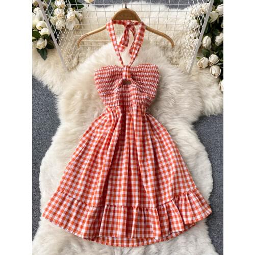 Летние платья в клетку YUOOMUOO China At AliExpress