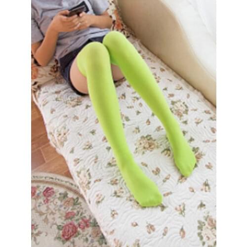 12Color New Women Knee High Candy Mesh Socks Ladies Neon Color Sexy Sheer Red Lace Thigh High Fancy Dress Colorful Socks