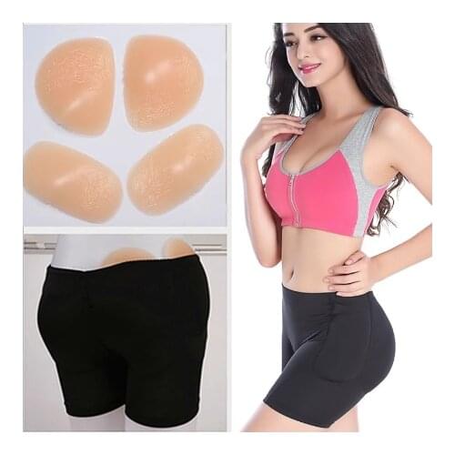 Women 4 Pads Briefs Sexy Push Up Panties Abundant Buttocks silicone butt pads Butt Lifting Inserts Pants hip pads panties