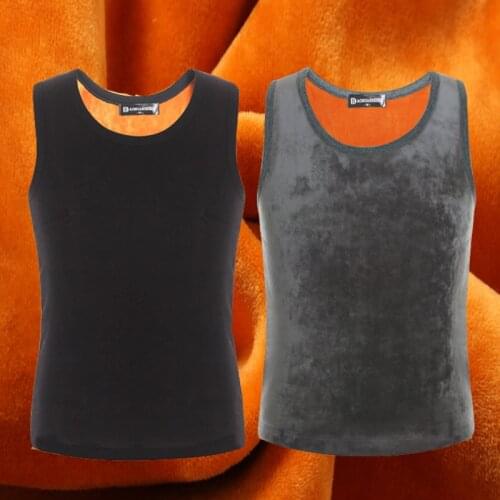 Winter Men thermal shirt Underwear Breathable Vest Sleeveless Velvet Soft Tank-Tops Warm Fitness Thick Male Undershirt termica
