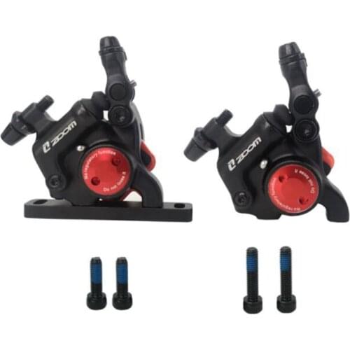 ZOOM Road Gravel CX Bicycle Mechanical Line Pulling Hydraulic Disc Brakes Set Flat Mount Calipers Anodized Clamp Bike Parts