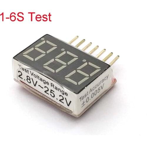 1-6s RC 1S-6S LED Low Voltage Buzzer Alarm Lipo Battery Voltage Indicator Checker Tester test 2.8V -25.2V