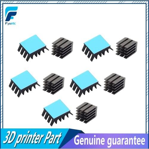 10 Sets Raspberry Pi Heatsinks Cooler Aluminum Black With Adhesive Heat Sink Set Kit For Cooling Raspberry Pi 3 / 2 Model B