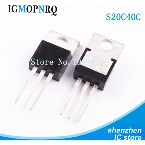 10pcs/lot S20C40C TO-220 common cathode 20A 40V Schottky diode new